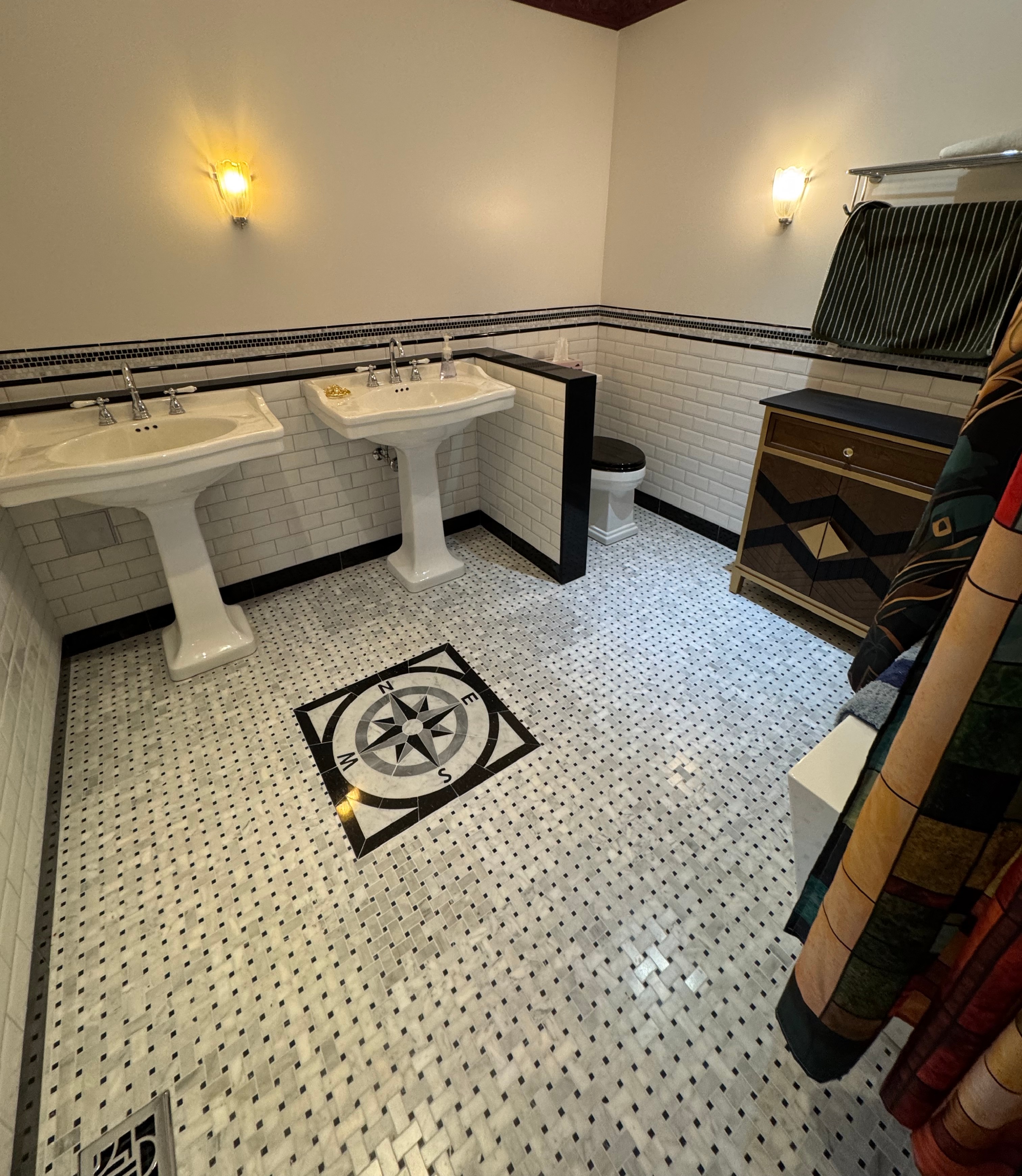 Custom bathroom with quartz countertop